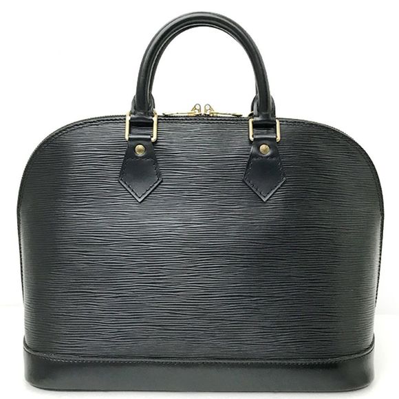 Louis Vuitton Alma Epi Mini Boston Epi Leather Noir Black LV Handbag - Picture 4 of 6